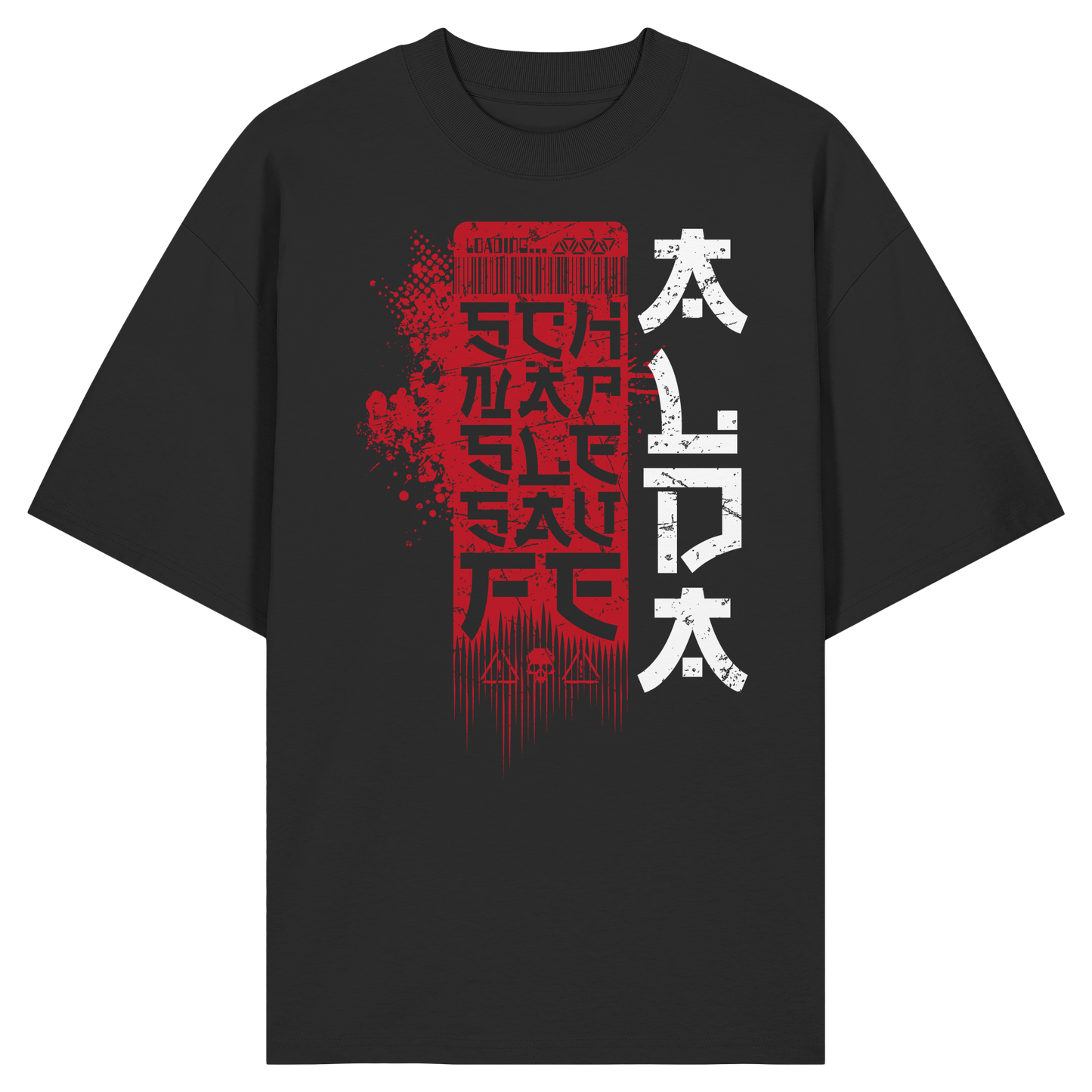 Schnäpsle-Cyberpunk - Rot - Organic Oversize Shirt