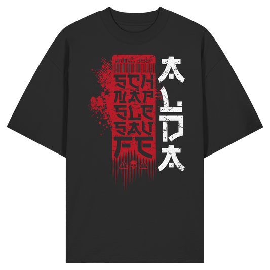 Schnäpsle-Cyberpunk - Rot - Organic Oversize Shirt